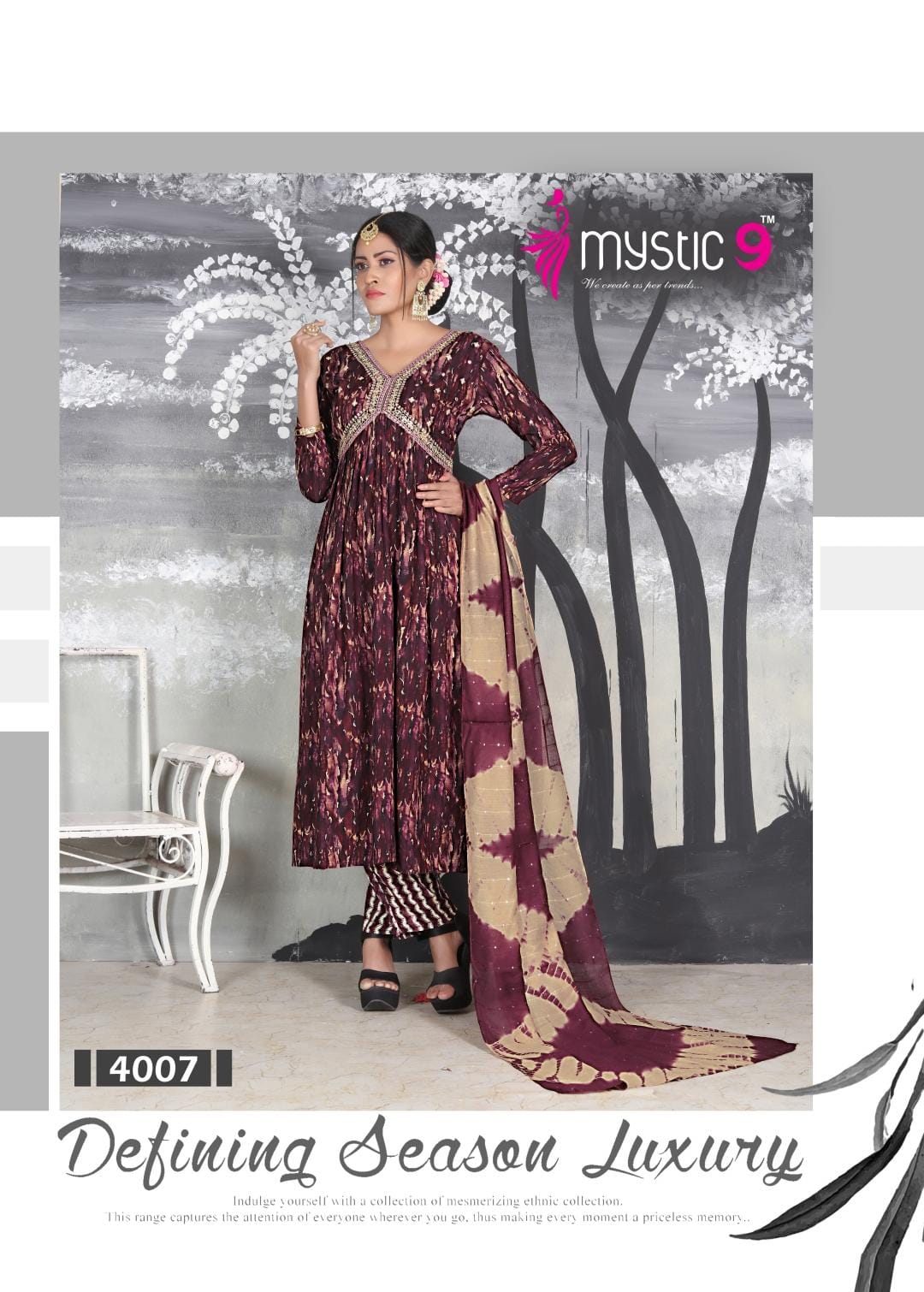 Pooja Vol 4 Alia Cut Designer Embroidery Kurti With Bottom Dupatta Wholesale Shop In Surat